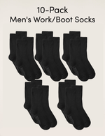 10-Pack Men's Work/Boot Socks