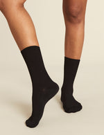 Women's Ribbed Crew Socks