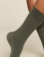 Women's Ribbed Crew Socks