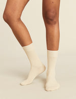 Women's Ribbed Crew Socks